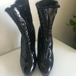 Jimmy Choo Boots Heels Fur size 10.5